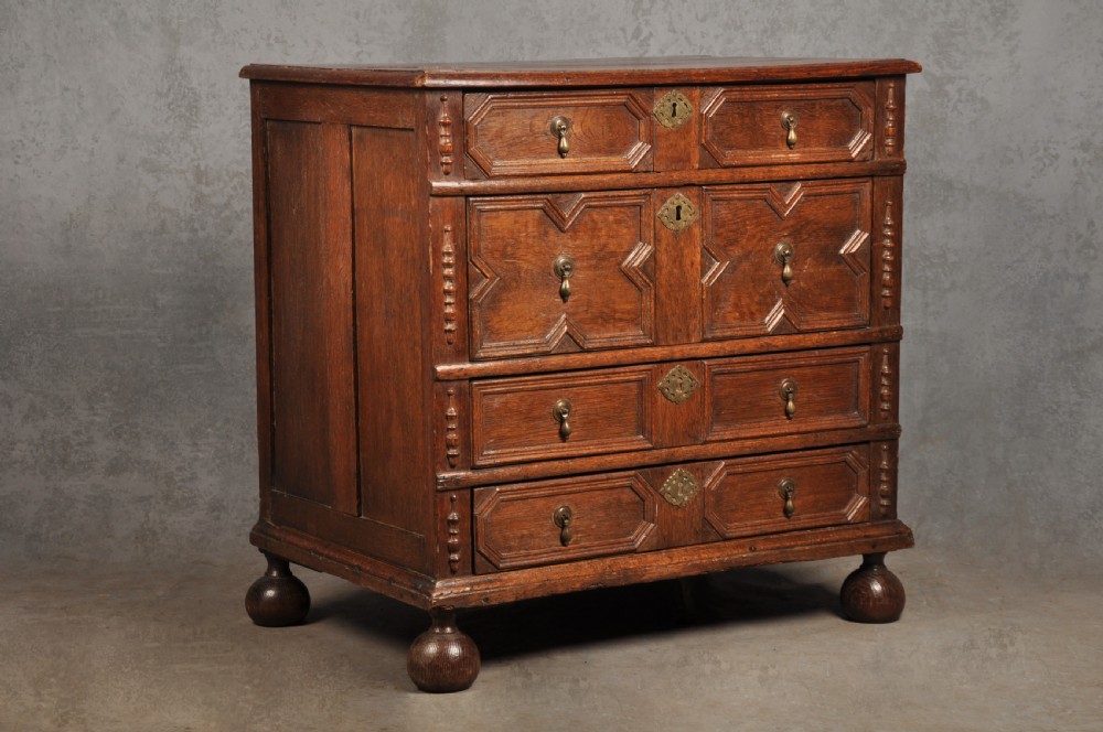 Small 17th Century Oak Chest Of Drawers