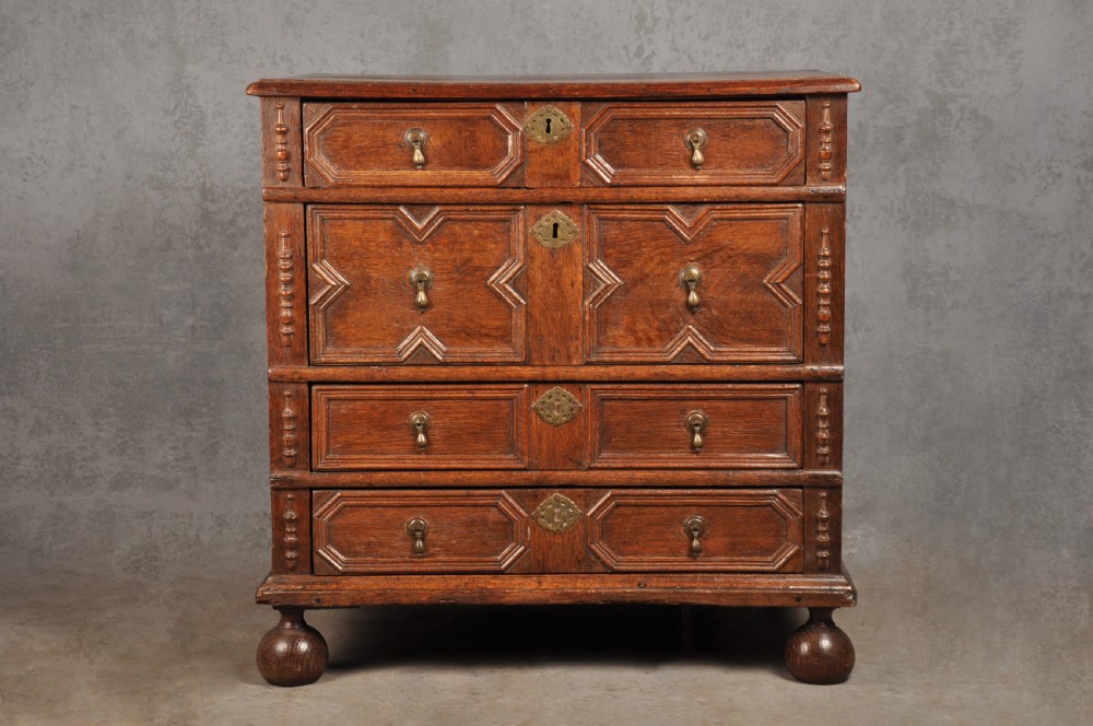 Small 17th Century Oak Chest Of Drawers View II