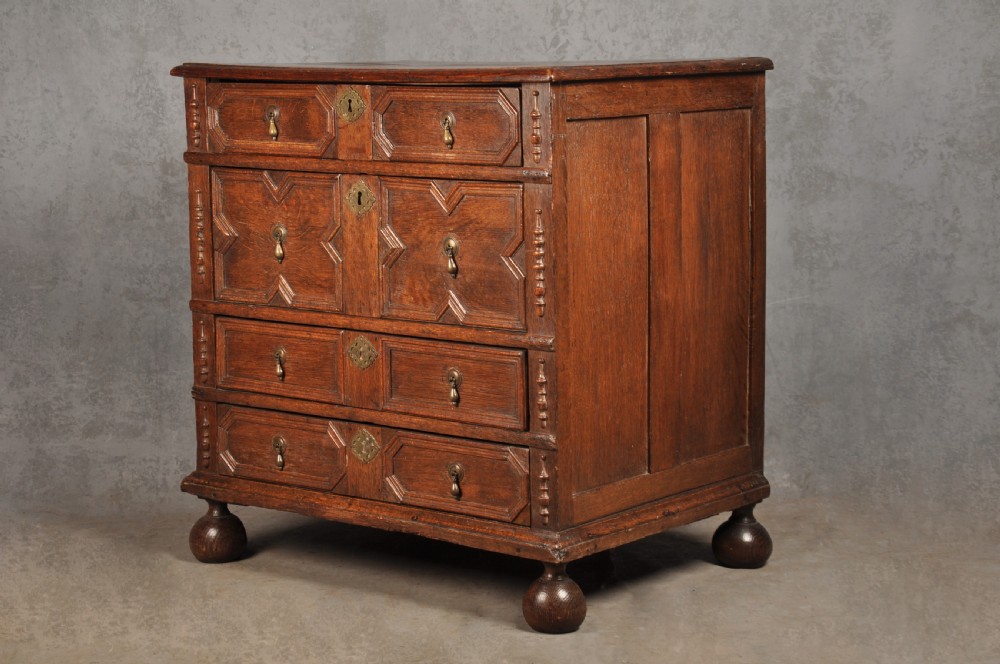 Small 17th Century Oak Chest Of Drawers View III