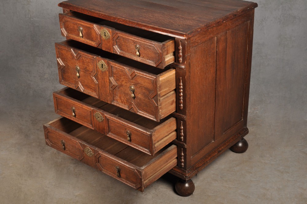 Small 17th Century Oak Chest Of Drawers View IV