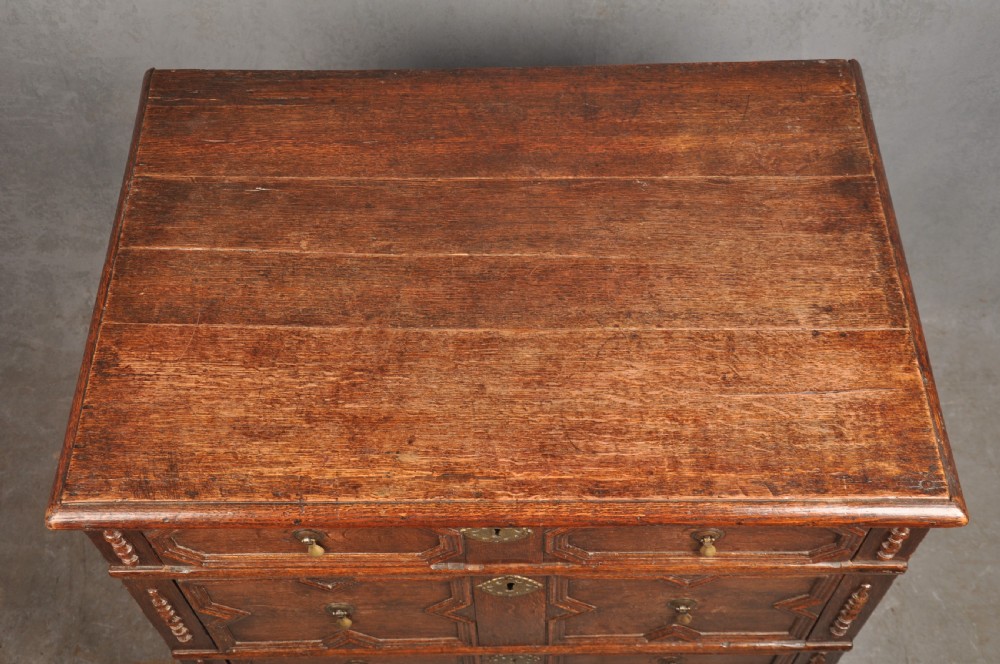 Small 17th Century Oak Chest Of Drawers View X