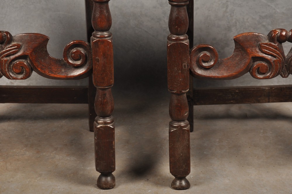 Fine Pair Of 17th Century Oak Side Chairs View V