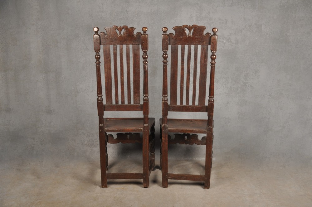 Fine Pair Of 17th Century Oak Side Chairs View IX