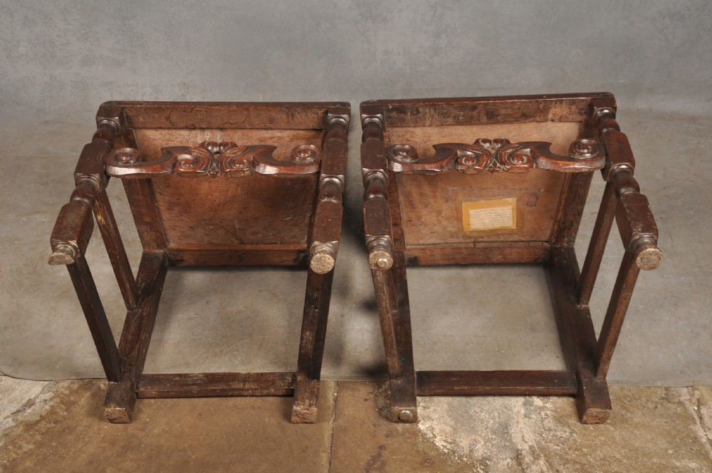 Fine Pair Of 17th Century Oak Side Chairs View XI