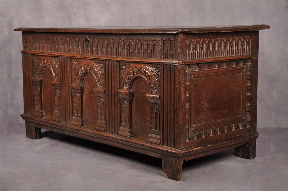 Elizabethan I Oak Coffer   View III