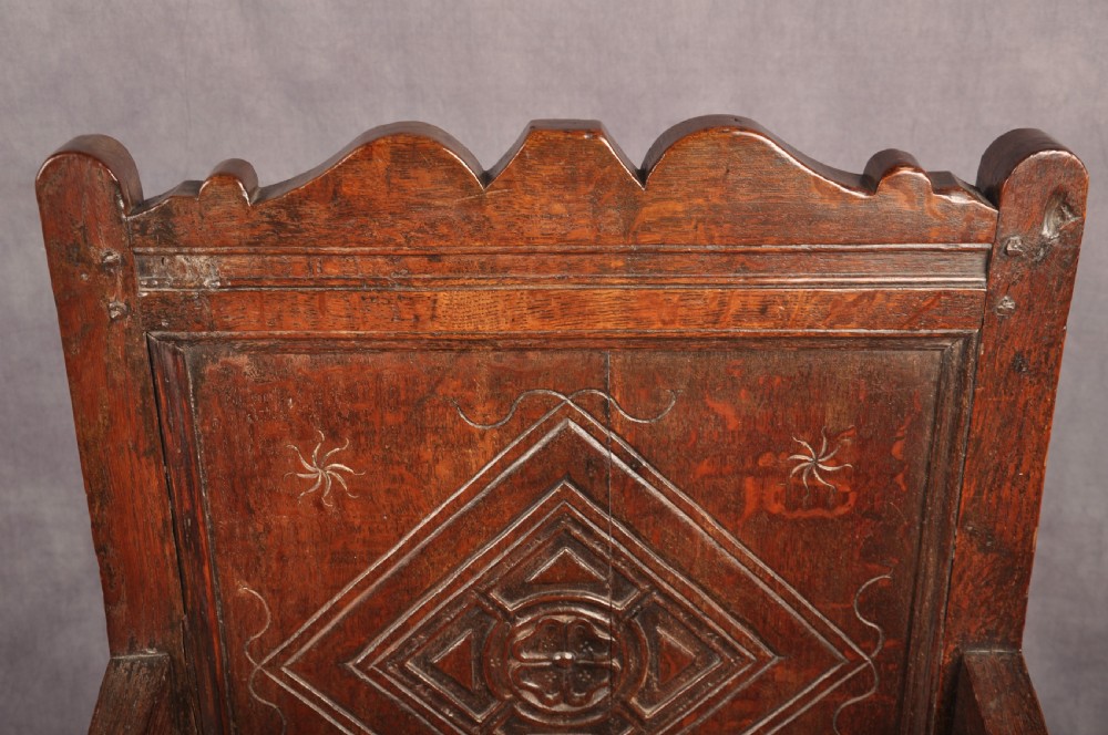 17th Century Oak Wainscot Chair  View XII