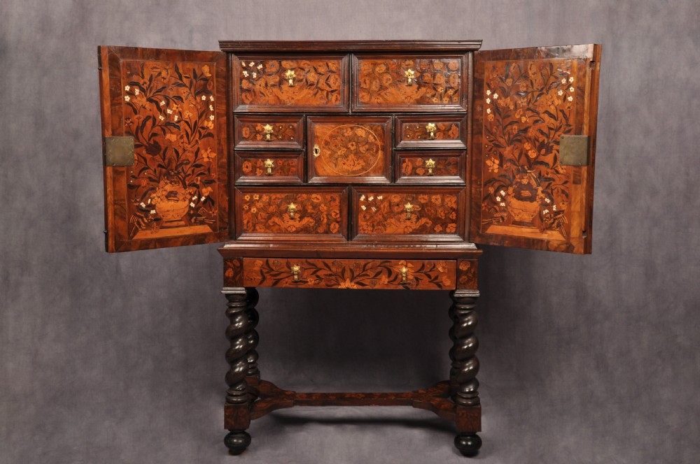 A Fine 17th Century Marquetry Cabinet  View II