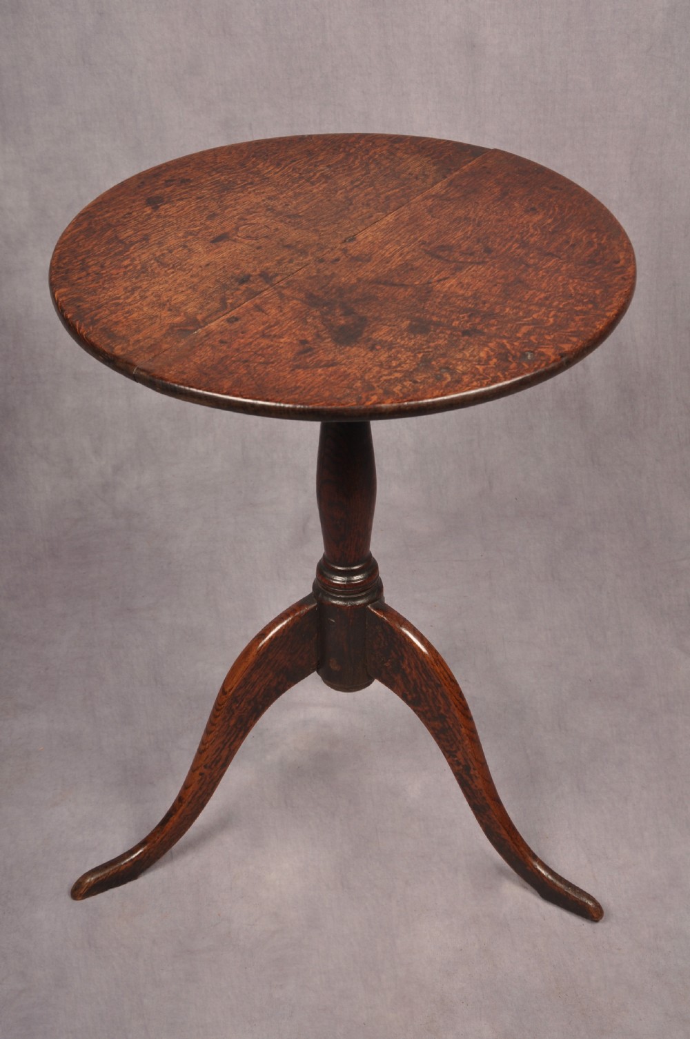 18th Century Primitive Oak Tripod Table