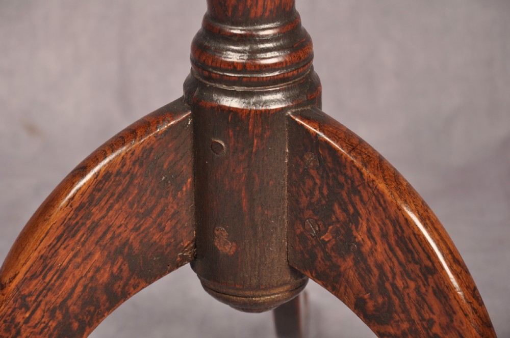18th Century Primitive Oak Tripod Table View III