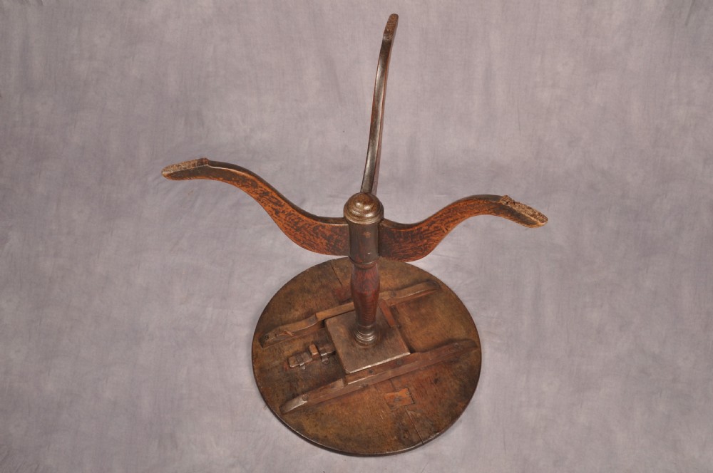 18th Century Primitive Oak Tripod Table View VIII