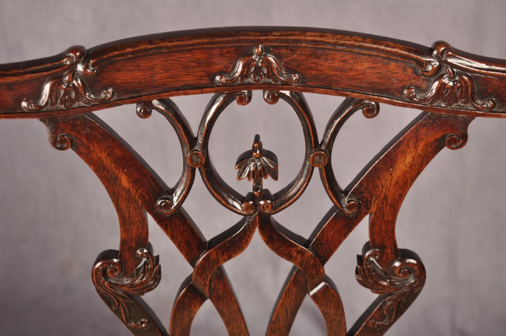 Fine Pair Of 18th Century Mahogany Chippendale Chairs View II