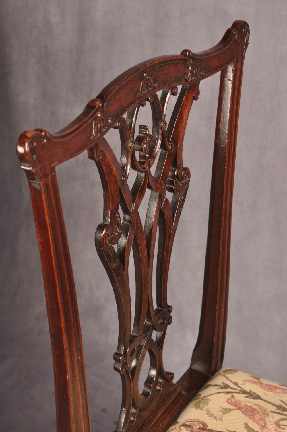 Fine Pair Of 18th Century Mahogany Chippendale Chairs View IV