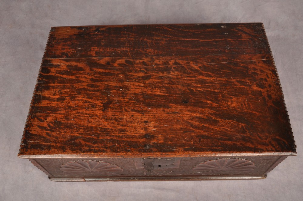 17th Century Oak Box View V