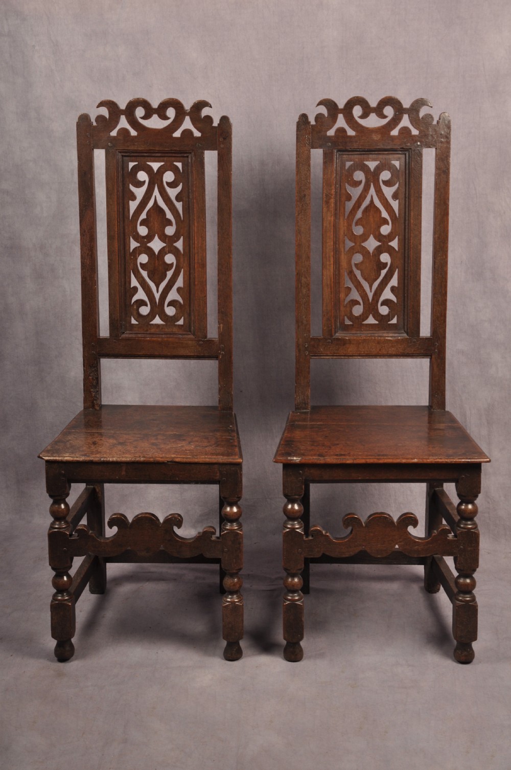 Set Of Four 17th Century Oak Chairs View II