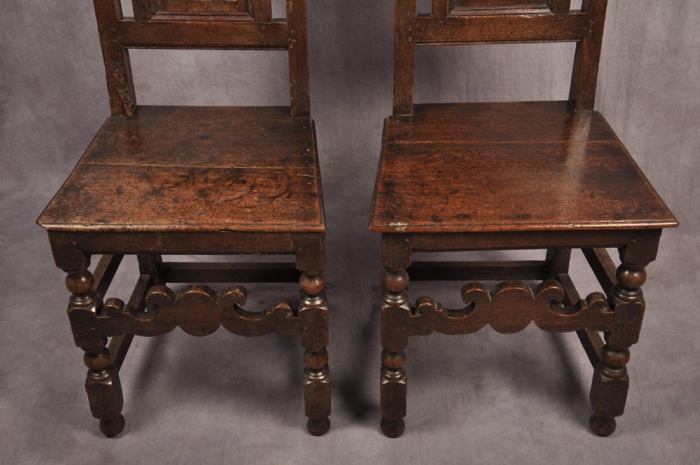 Set Of Four 17th Century Oak Chairs View III