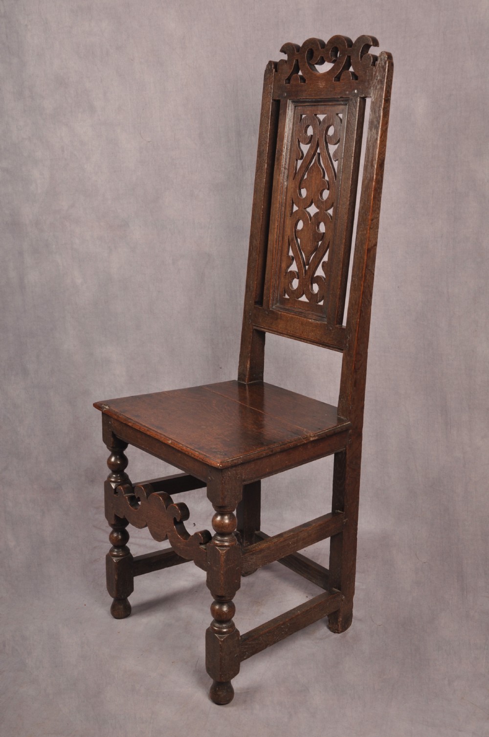 Set Of Four 17th Century Oak Chairs View X