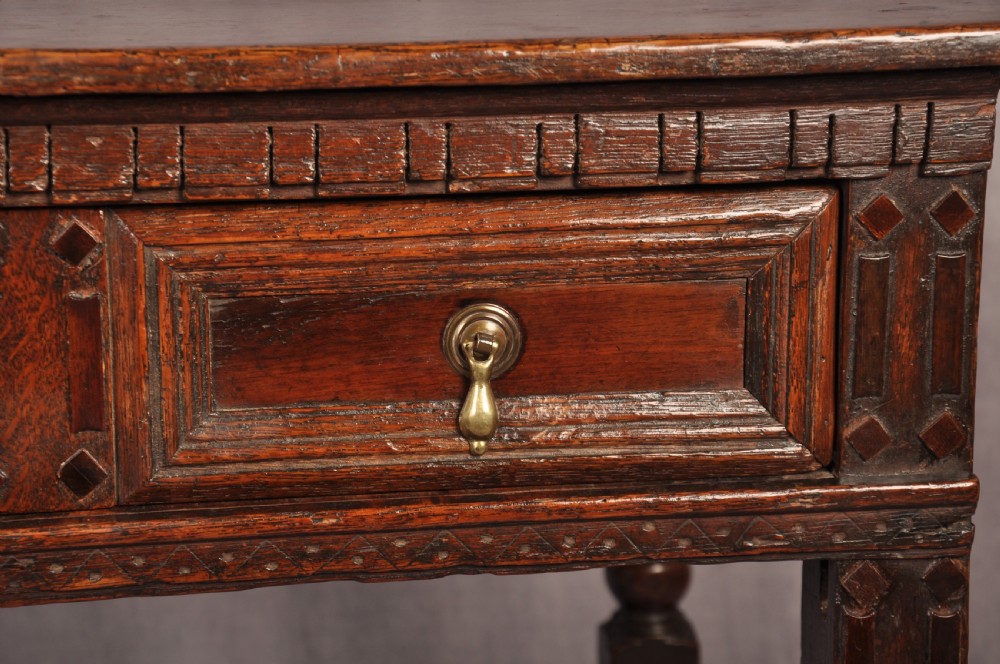 17th Century Oak Side Table View VIII
