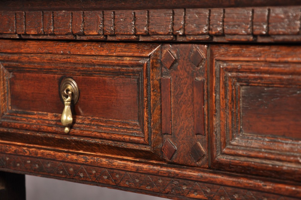 17th Century Oak Side Table View X