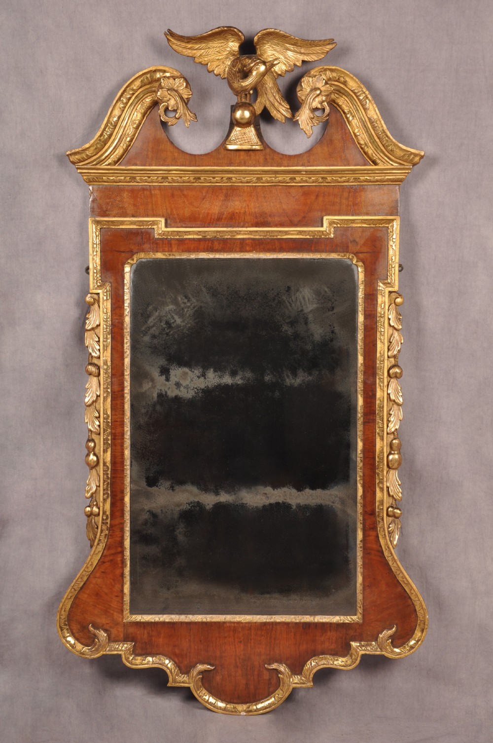 18th Century Walnut & Parcel Gilt Mirror