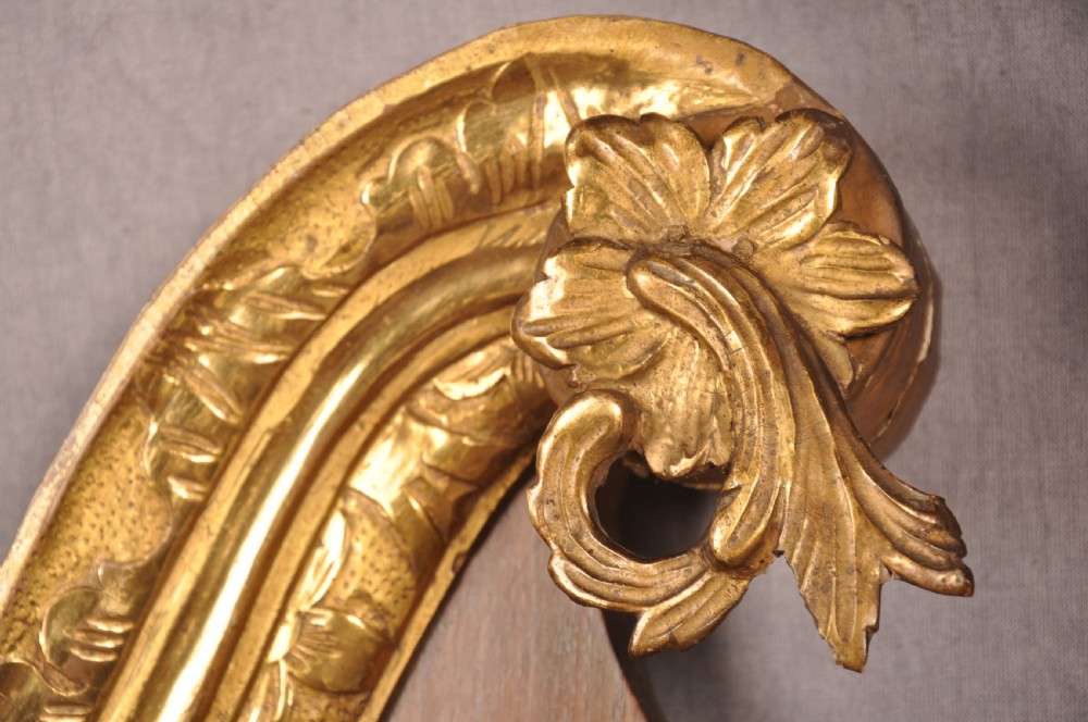 18th Century Walnut & Parcel Gilt Mirror View X