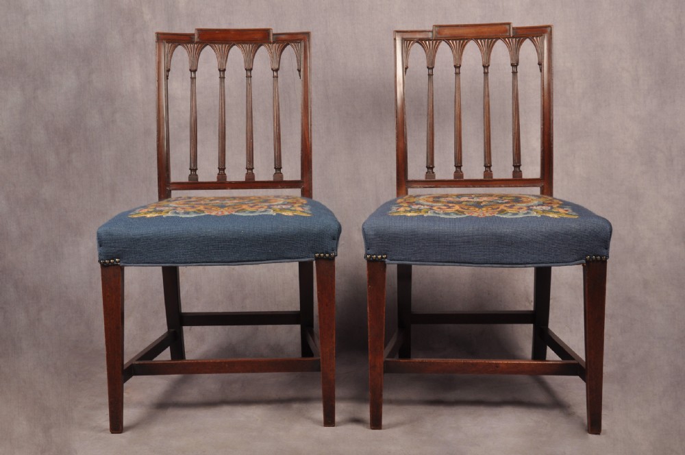 Fine Pair Of Sheraton Chairs