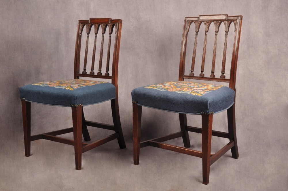 Fine Pair Of Sheraton Chairs View II