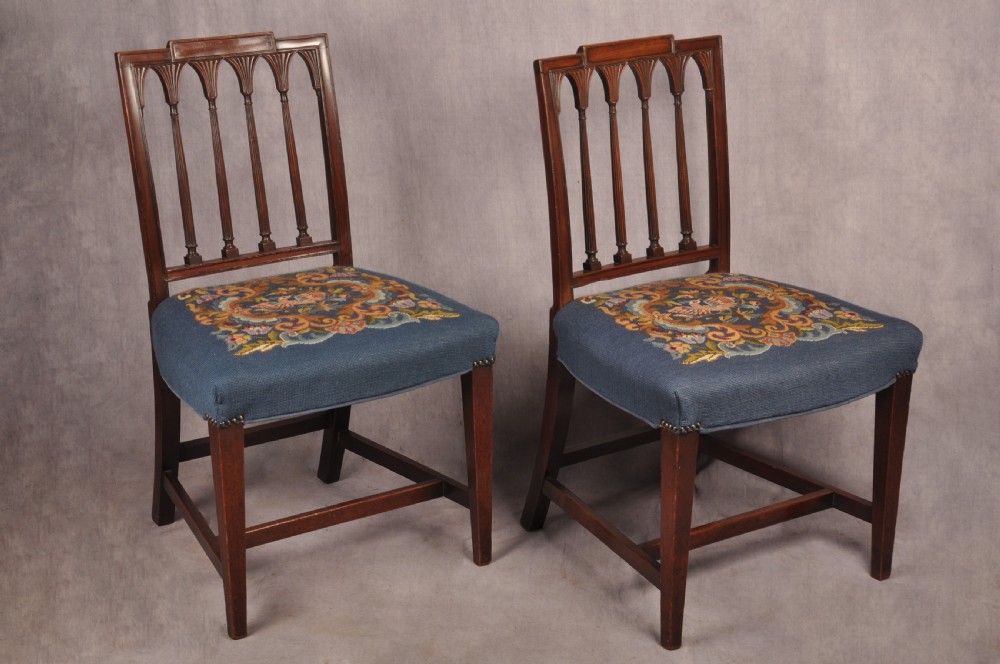 Fine Pair Of Sheraton Chairs View III