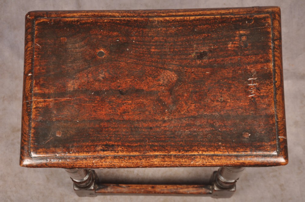 17th Century Oak & Elm Joint Stool View II