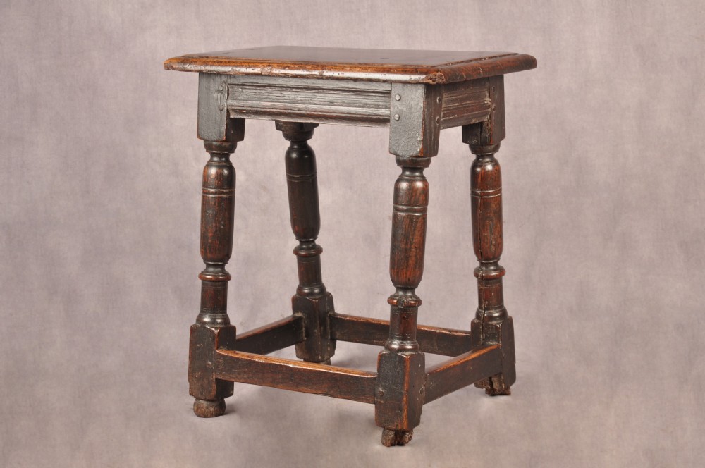 17th Century Oak & Elm Joint Stool View III