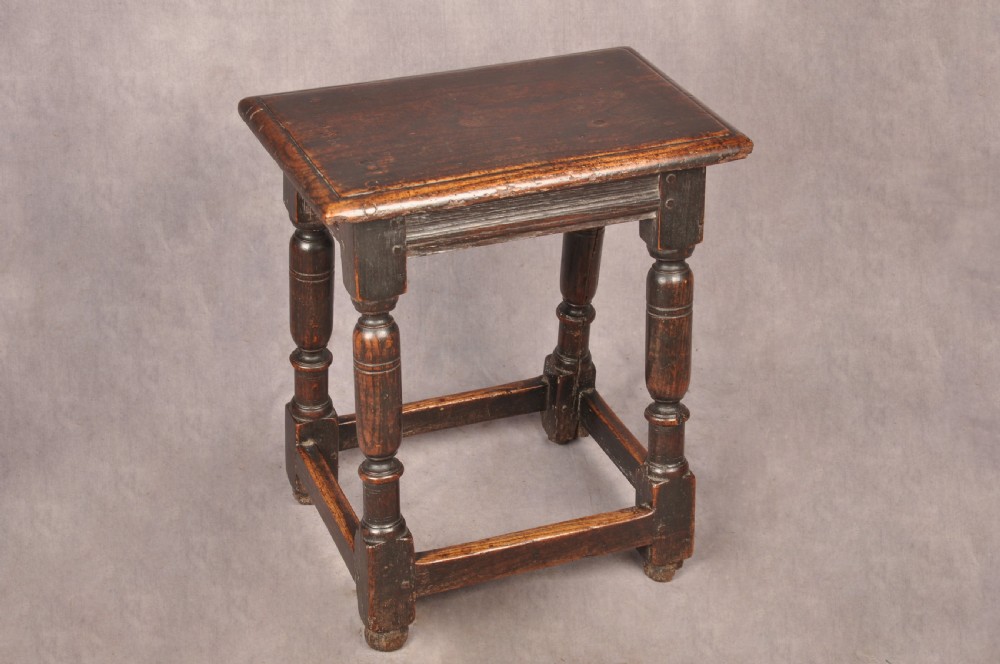17th Century Oak & Elm Joint Stool View IX