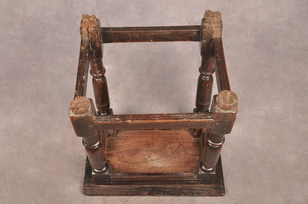 17th Century Oak & Elm Joint Stool View X