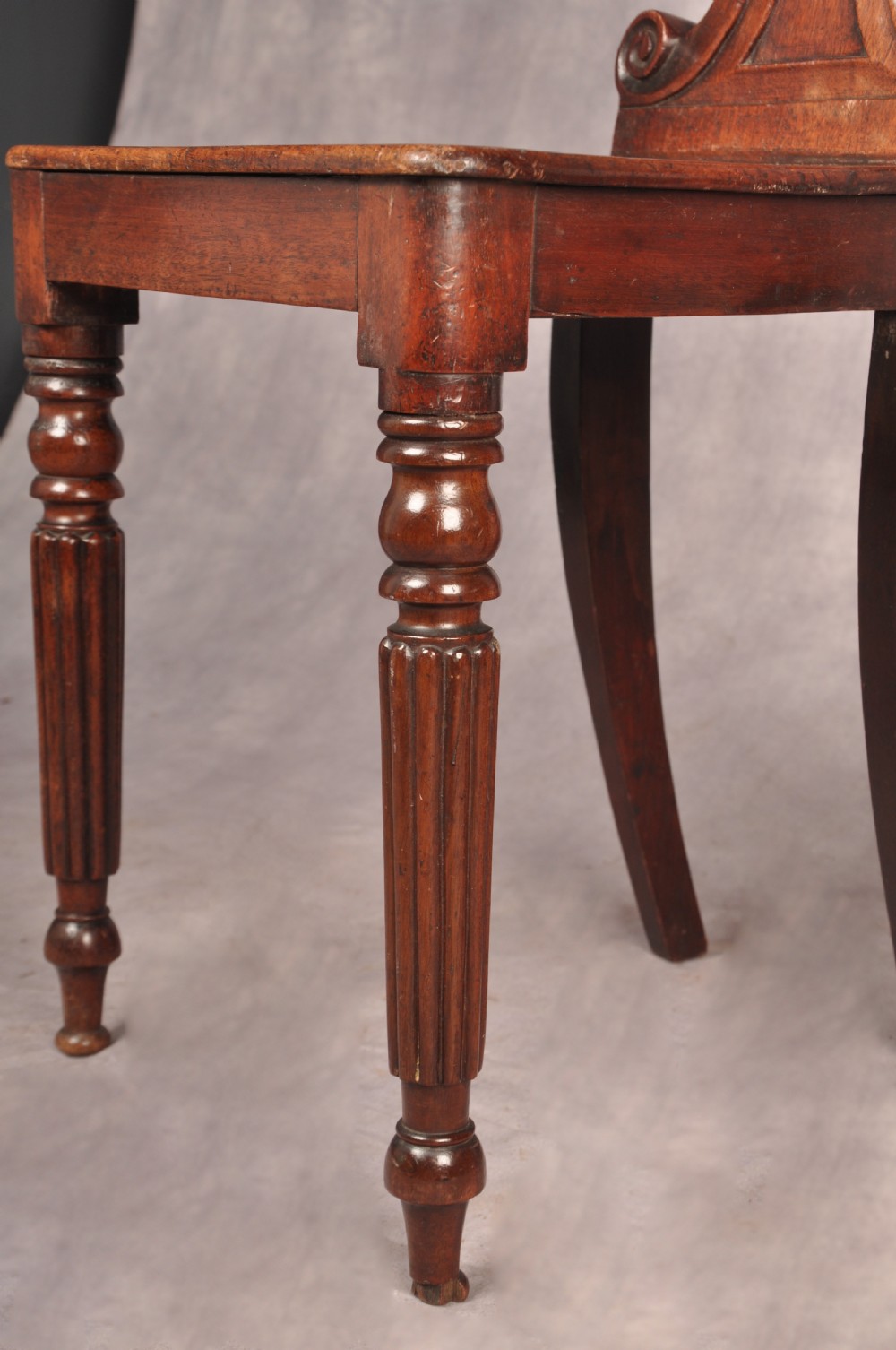 Fine Pair Of Regency Hall Chairs View V
