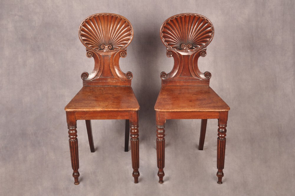 Fine Pair Of Regency Hall Chairs View VI