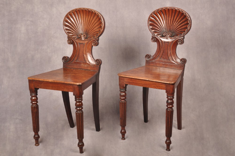 Fine Pair Of Regency Hall Chairs View VII