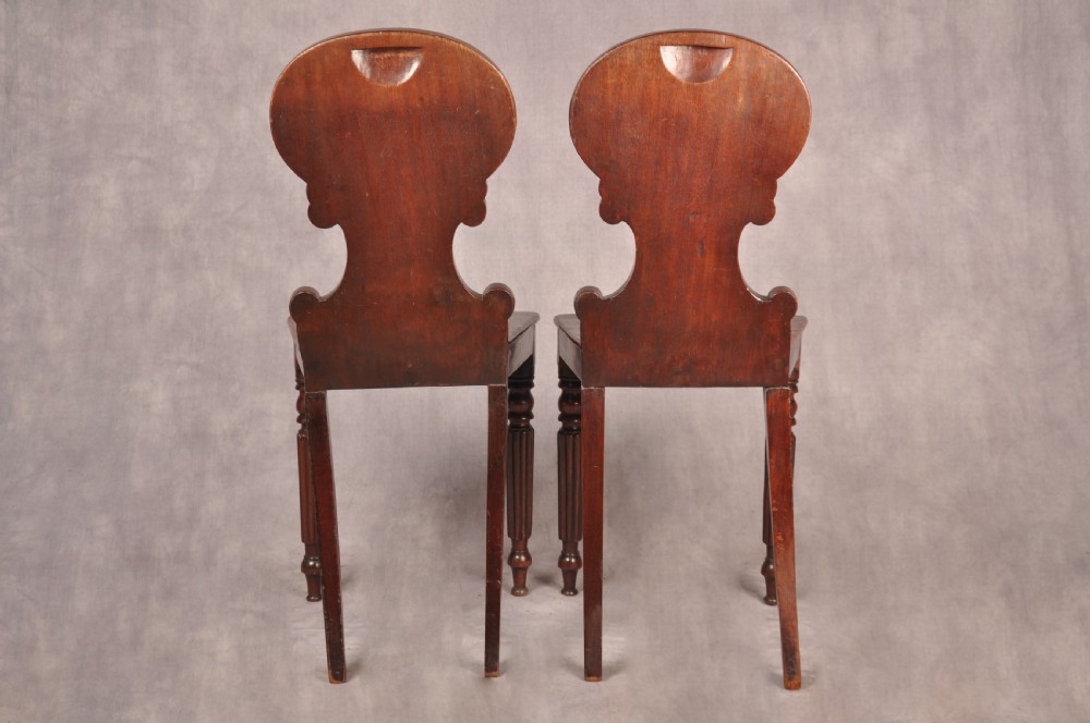 Fine Pair Of Regency Hall Chairs View VIII