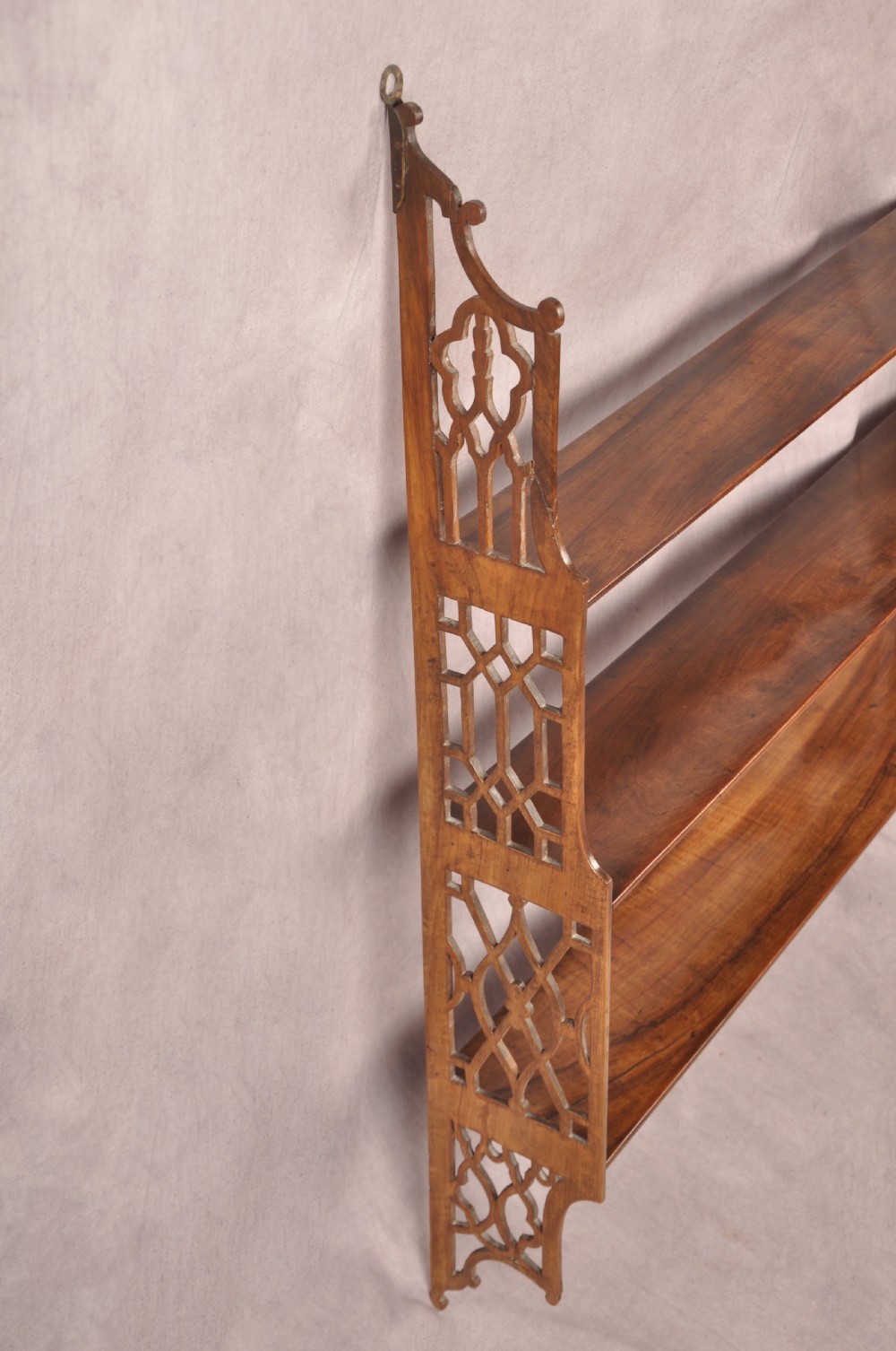 18th Century Padouk wood Chippendale Hanging Shelves View II
