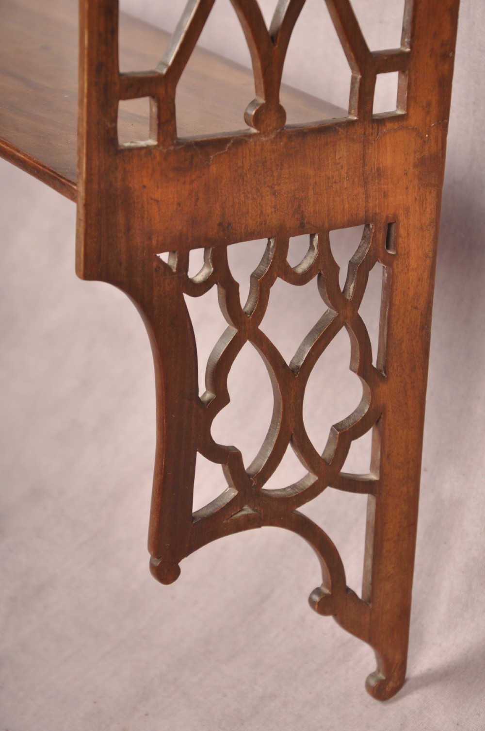 18th Century Padouk wood Chippendale Hanging Shelves View VII