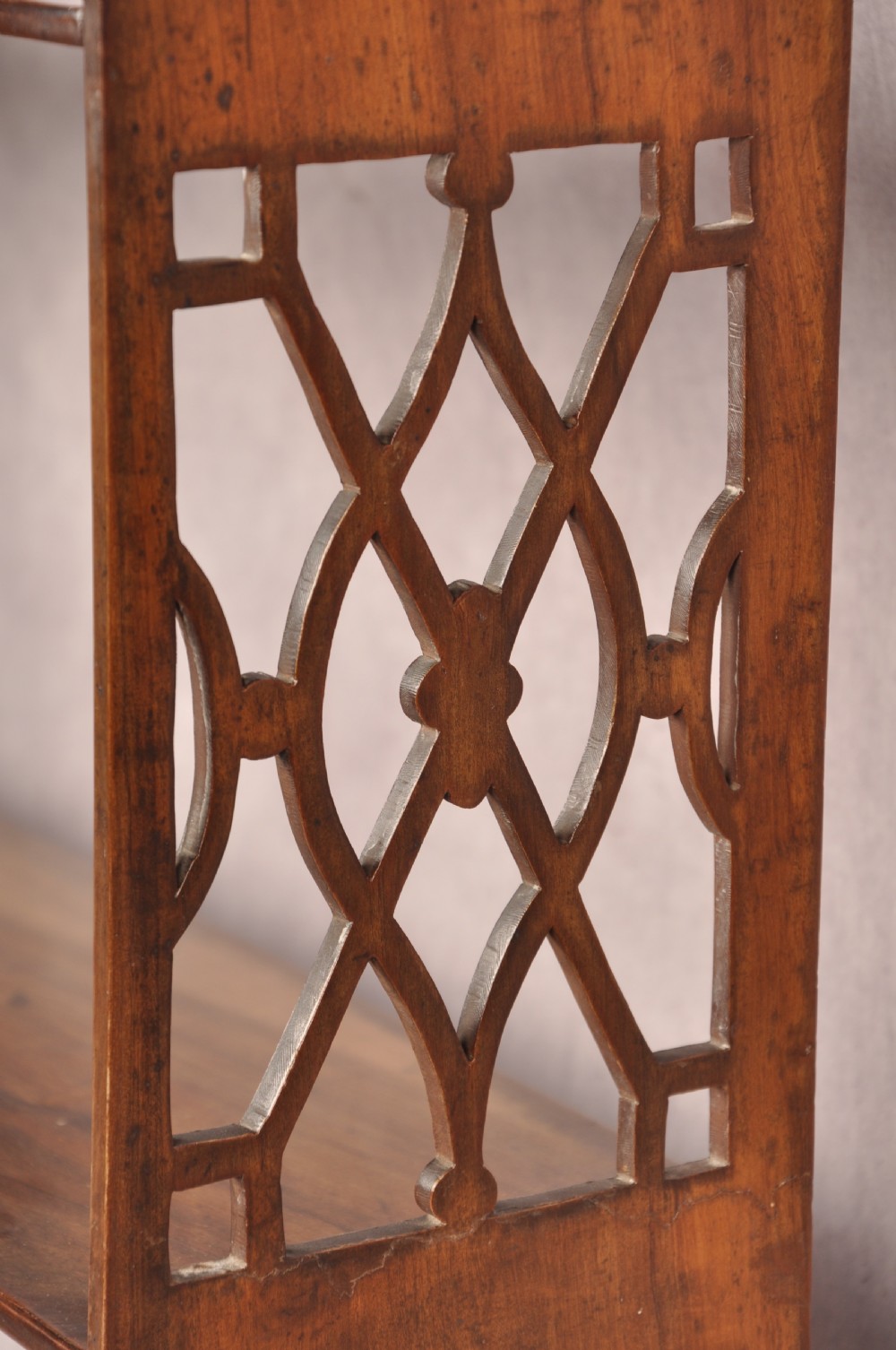 18th Century Padouk wood Chippendale Hanging Shelves View VIII