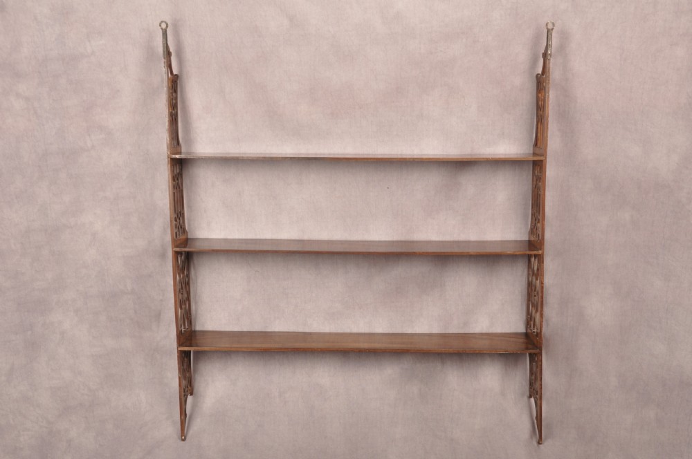 18th Century Padouk wood Chippendale Hanging Shelves View XIII