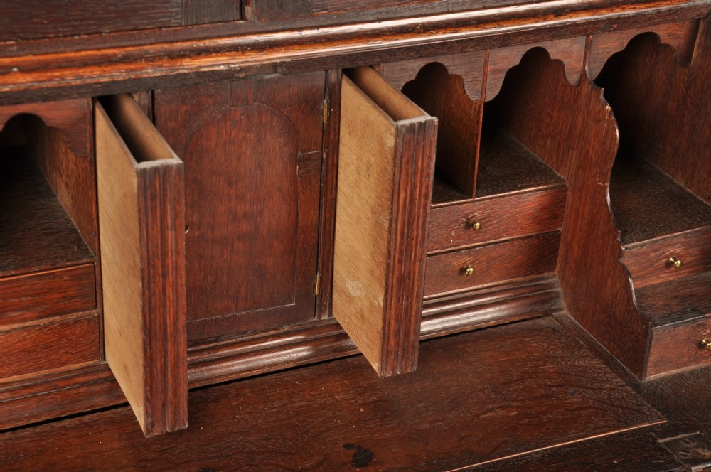 Early 18th Century Oak Bureau Bookcase View X
