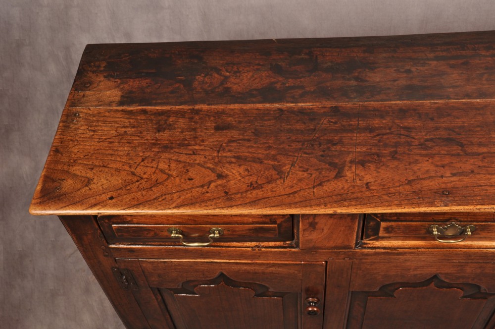 A rare mid 18th Century Welsh Elm Dresser Base View XI