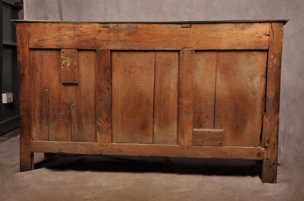 A rare mid 18th Century Welsh Elm Dresser Base View XII