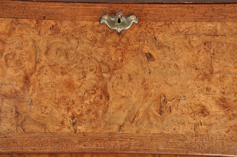 Rare late 17th Century Burr Elm & Walnut Bureau  View V