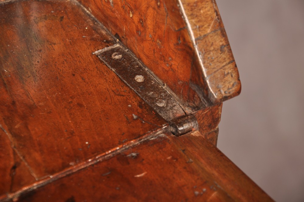 Rare late 17th Century Burr Elm & Walnut Bureau  View XVI