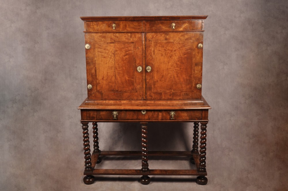 17th Century Walnut Cabinet On Stand