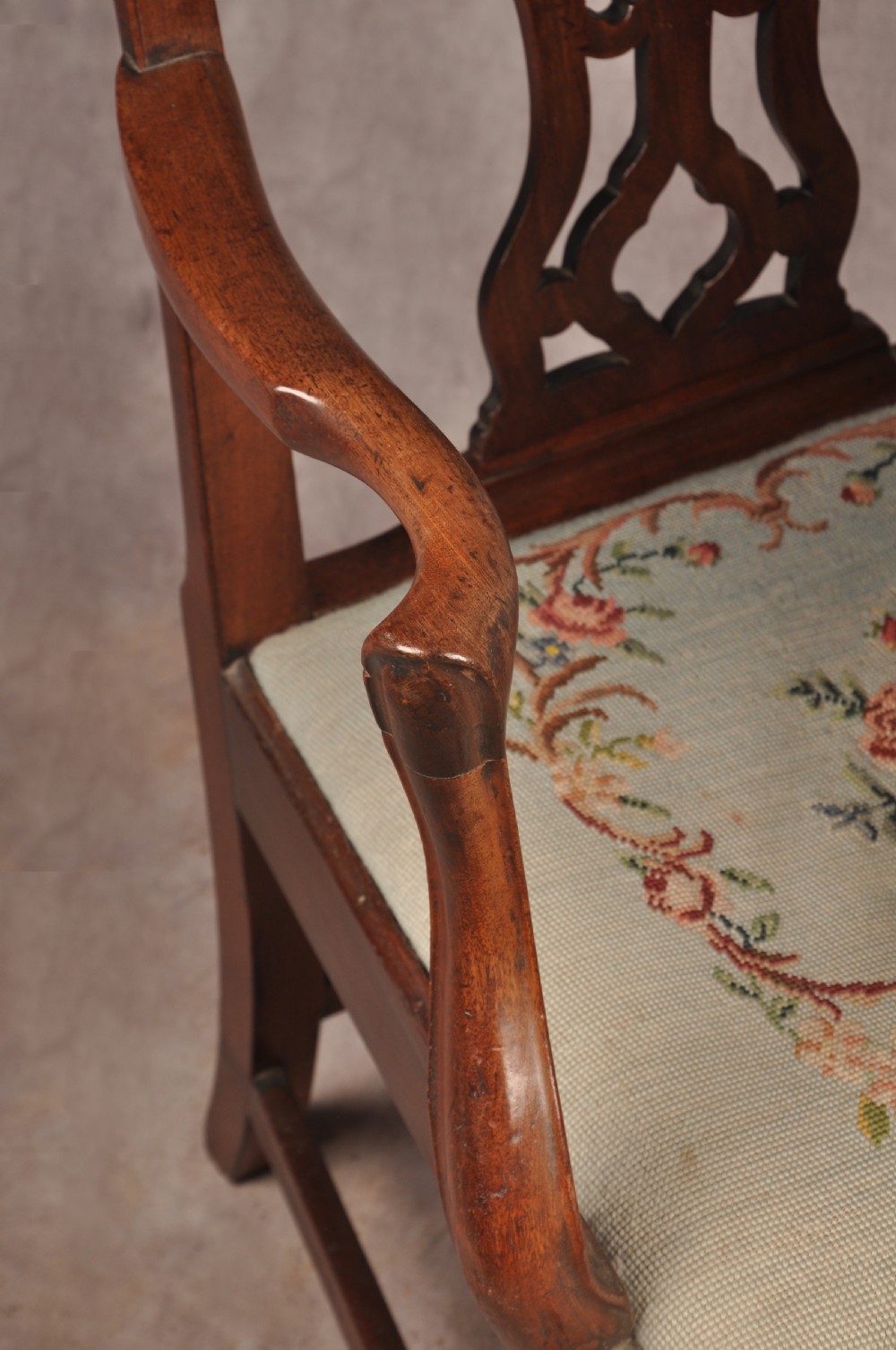 18th Century Mahogany Chippendale Armchair View VII