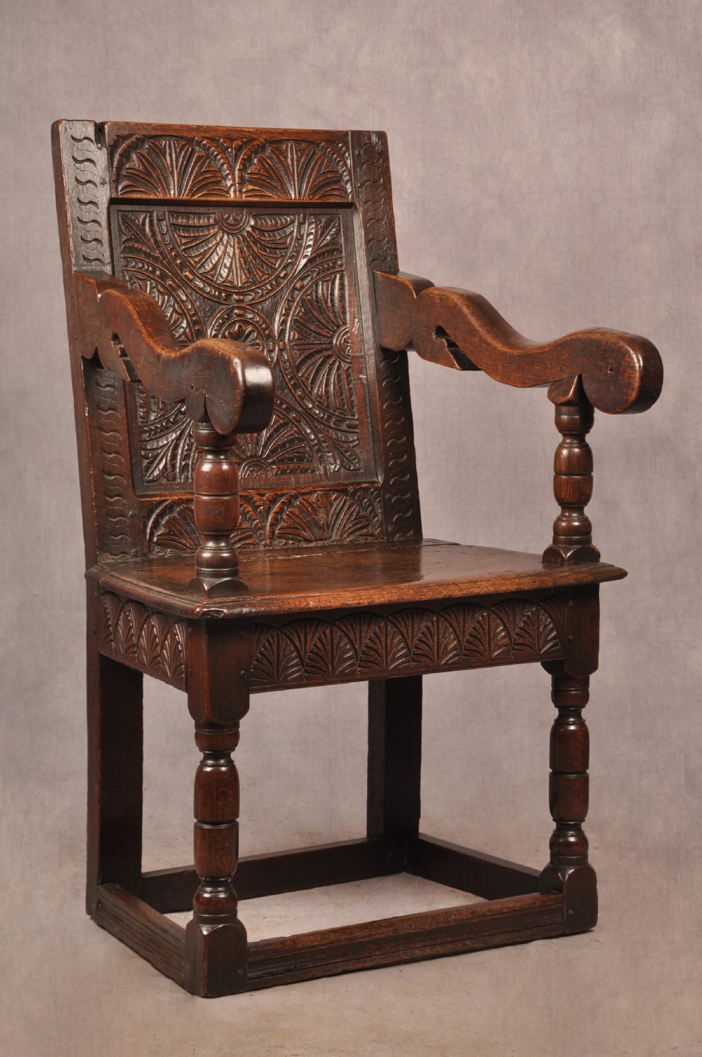 Early 17th Century Oak Wainscot Chair