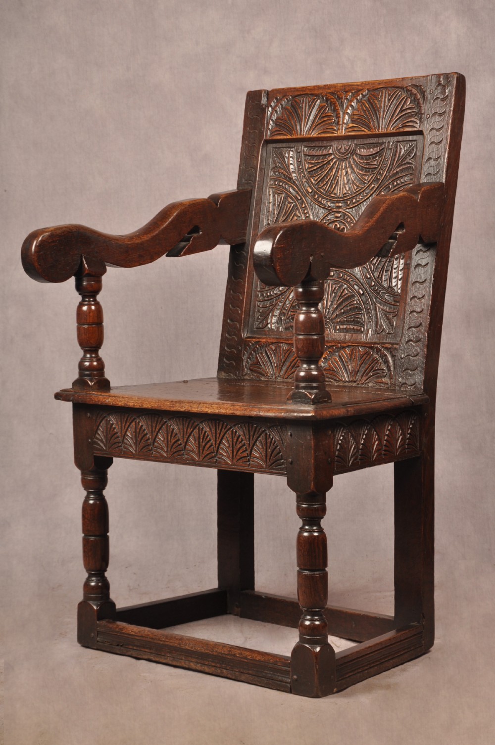 Early 17th Century Oak Wainscot Chair View II