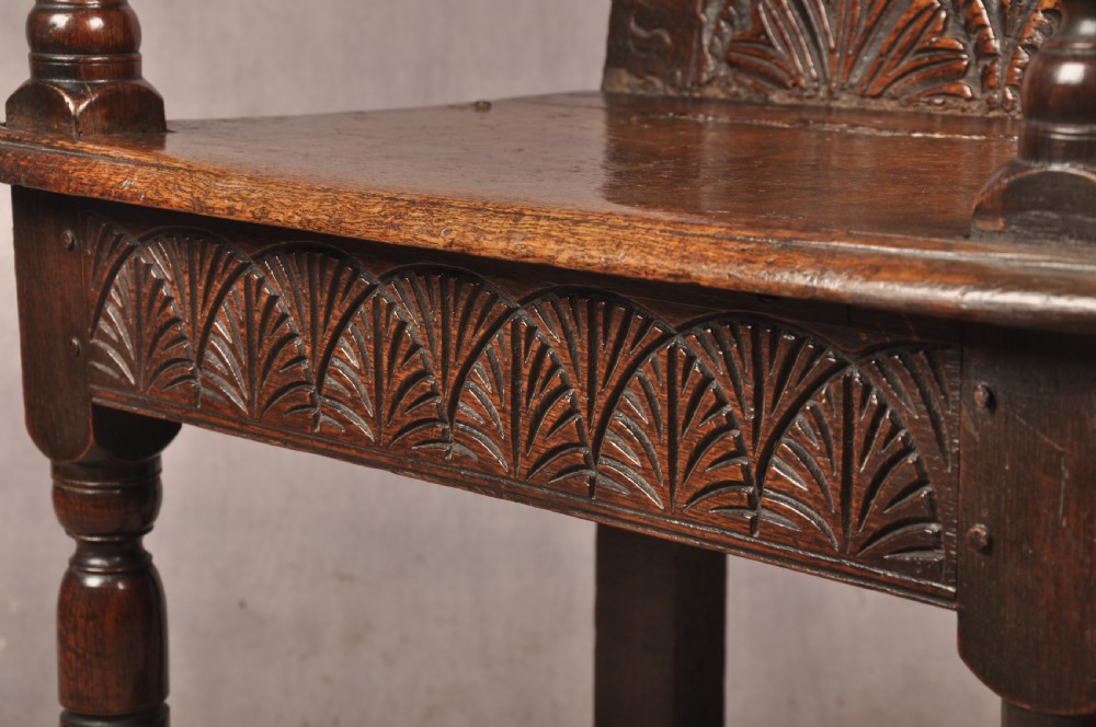 Early 17th Century Oak Wainscot Chair View VII