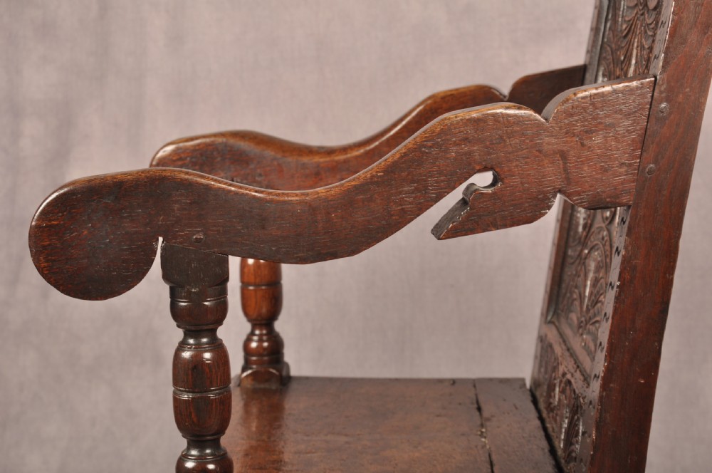 Early 17th Century Oak Wainscot Chair View IX